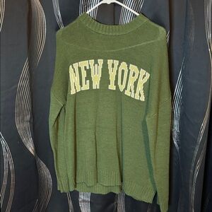 Green 'New York' Sweater